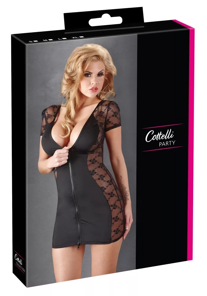 Платье с кружевными вставками S черный Cotelli Collection