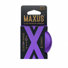 Презервативы MAXUS Custom Made 60 №3 в железном кейсе, увеличенные X-Edition, 3 шт 