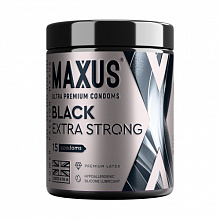 Презервативы MAXUS Extra Strong №15 с железным кейсом, черные, утолщенные, 15 шт 