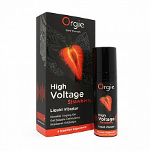 Жидкий вибратор Orgie High Voltage Strawberry усиленный эффект, клубничный вкус, 15 мл 