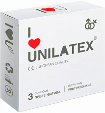 Презервативы ультратонкие Unilatex Ultrathin 3 шт 