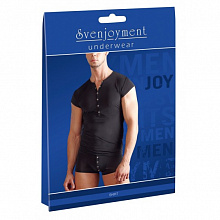 Мужская футболка на кнопках Svenjoyment S, черная